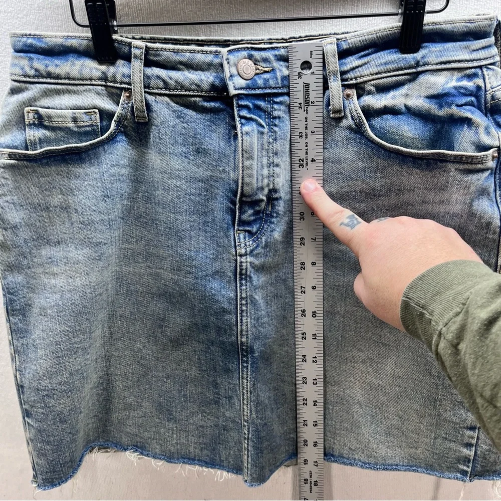 Old Navy Denim Skirt Womens 10‎ Blue Denim Stretch Cute Summer 2988